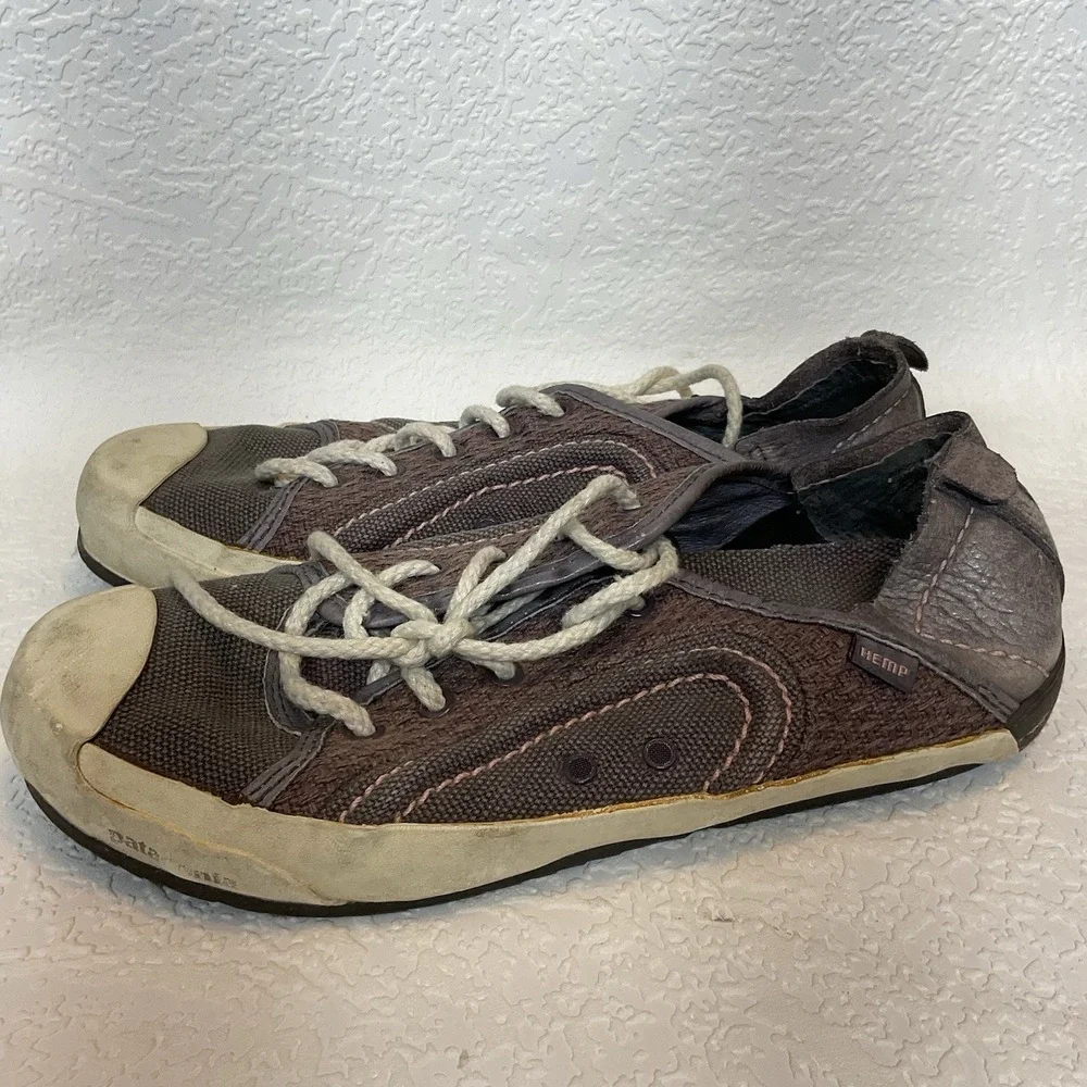 Patagonia Patrol  Brown Leather/Hemp Lace-Up Sneakers Sz 7,5